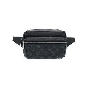 Louis Vuitton Taiga Black Leather Rama Bum Bag Outdoor Body